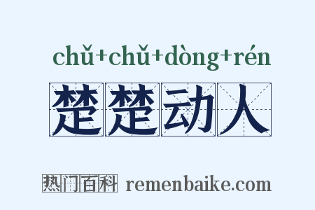 楚楚动人是什么意思的图片